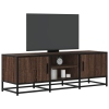 Mueble TV metal y madera ingeniería marrón roble 120x35x41 cm