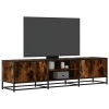 Mueble TV metal y madera ingeniería roble humo 160x35x41 cm