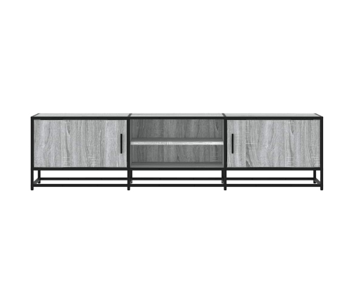 Mueble TV metal y madera ingeniería gris Sonoma 160x35x41 cm