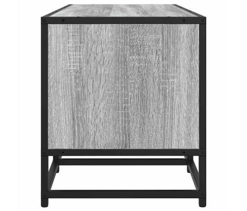 Mueble TV metal y madera ingeniería gris Sonoma 160x35x41 cm