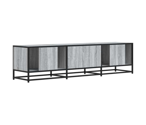 Mueble TV metal y madera ingeniería gris Sonoma 160x35x41 cm