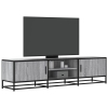 Mueble TV metal y madera ingeniería gris Sonoma 160x35x41 cm