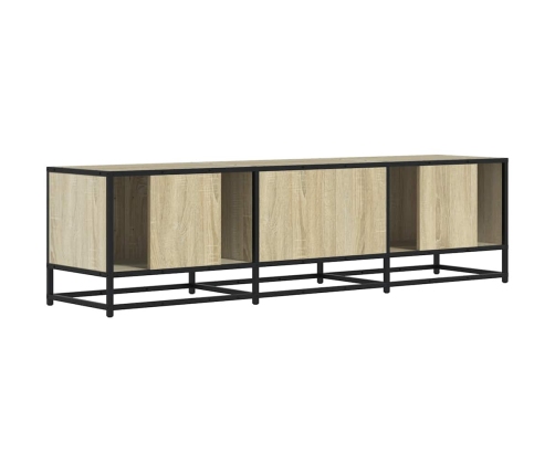 Mueble TV metal y madera ingeniería roble Sonoma 150x35x41 cm