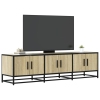 Mueble TV metal y madera ingeniería roble Sonoma 150x35x41 cm