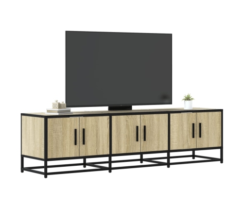 Mueble TV metal y madera ingeniería roble Sonoma 150x35x41 cm