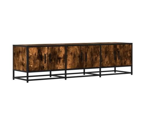 Mueble TV metal y madera ingeniería roble humo 150x35x41 cm