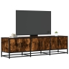 Mueble TV metal y madera ingeniería roble humo 150x35x41 cm