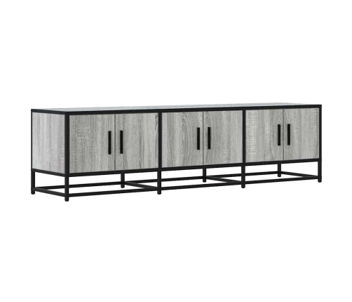 Mueble TV madera ingeniería y metal gris Sonoma 150x35x41 cm