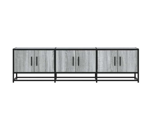 Mueble TV madera ingeniería y metal gris Sonoma 150x35x41 cm