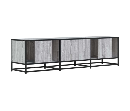 Mueble TV madera ingeniería y metal gris Sonoma 150x35x41 cm