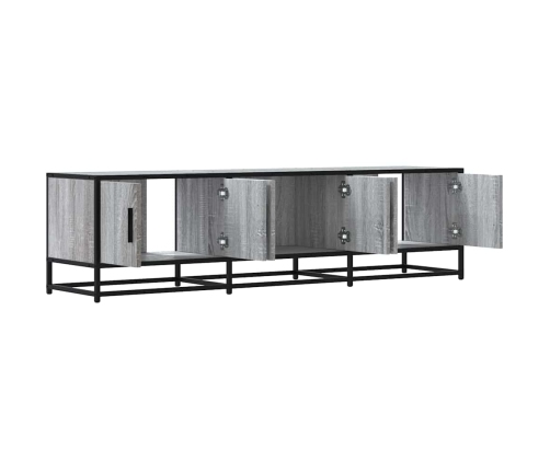 Mueble TV madera ingeniería y metal gris Sonoma 150x35x41 cm