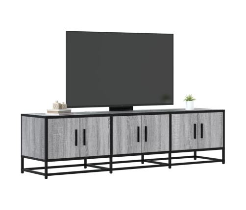 Mueble TV madera ingeniería y metal gris Sonoma 150x35x41 cm