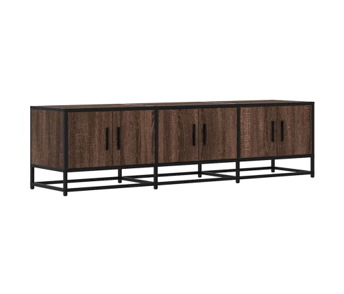 Mueble TV metal y madera ingeniería marrón roble 150x35x41 cm