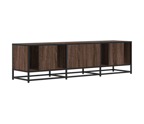 Mueble TV metal y madera ingeniería marrón roble 150x35x41 cm