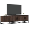 Mueble TV metal y madera ingeniería marrón roble 150x35x41 cm