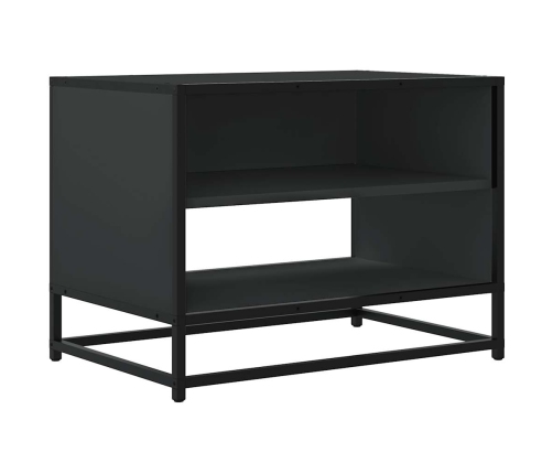 Mueble de TV madera de ingeniería y metal negro 61x40x46 cm