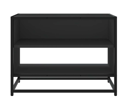 Mueble de TV madera de ingeniería y metal negro 61x40x46 cm