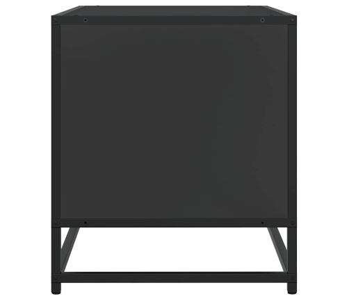 Mueble de TV madera de ingeniería y metal negro 61x40x46 cm