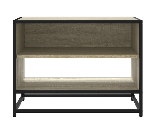 Mueble TV metal y madera ingeniería roble Sonoma 61x40x46 cm