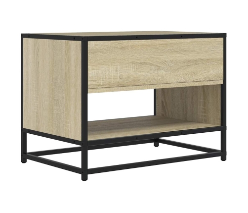 Mueble TV metal y madera ingeniería roble Sonoma 61x40x46 cm