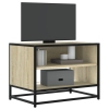 Mueble TV metal y madera ingeniería roble Sonoma 61x40x46 cm