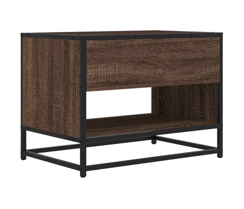 Mueble TV metal y madera ingeniería marrón roble 61x40x46 cm