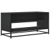 Mueble de TV madera de ingeniería y metal negro 91x40x46 cm