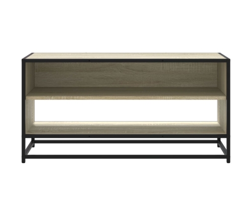 Mueble TV metal y madera ingeniería roble Sonoma 91x40x46 cm