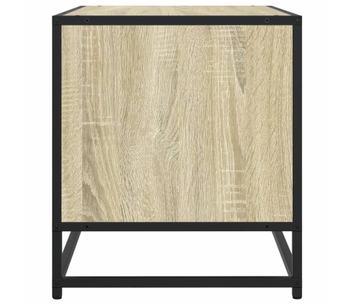 Mueble TV metal y madera ingeniería roble Sonoma 91x40x46 cm