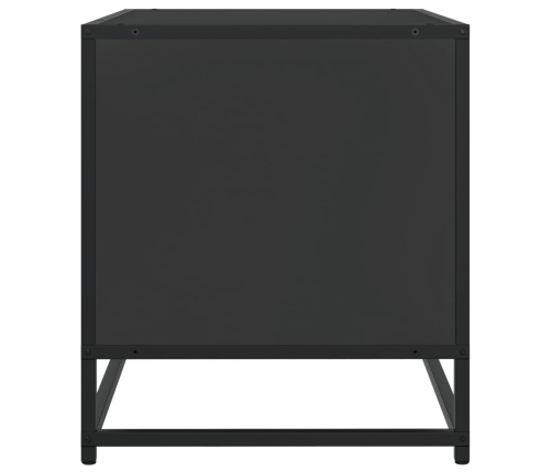 Mueble de TV madera de ingeniería y metal negro 120,5x40x46 cm