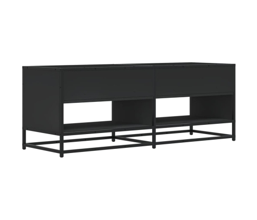 Mueble de TV madera de ingeniería y metal negro 120,5x40x46 cm