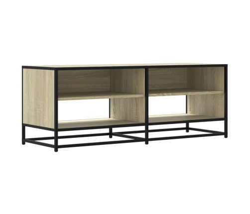 Mueble TV metal y madera ingeniería roble Sonoma 120,5x40x46 cm