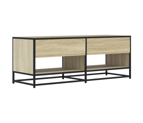 Mueble TV metal y madera ingeniería roble Sonoma 120,5x40x46 cm