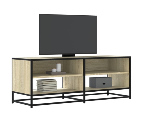 Mueble TV metal y madera ingeniería roble Sonoma 120,5x40x46 cm