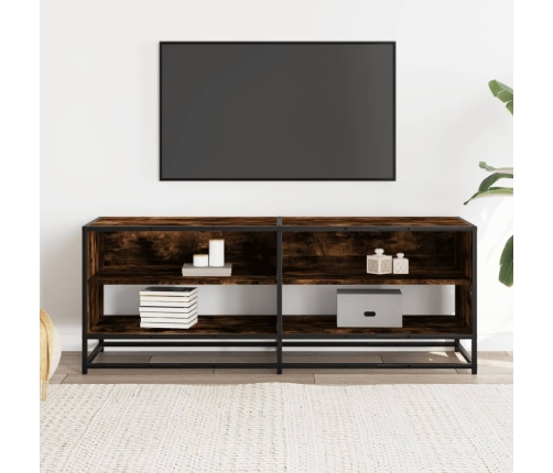 Mueble TV metal y madera ingeniería roble humo 120,5x40x46 cm