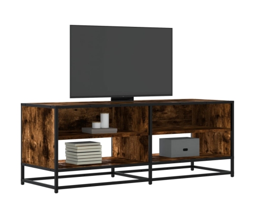 Mueble TV metal y madera ingeniería roble humo 120,5x40x46 cm