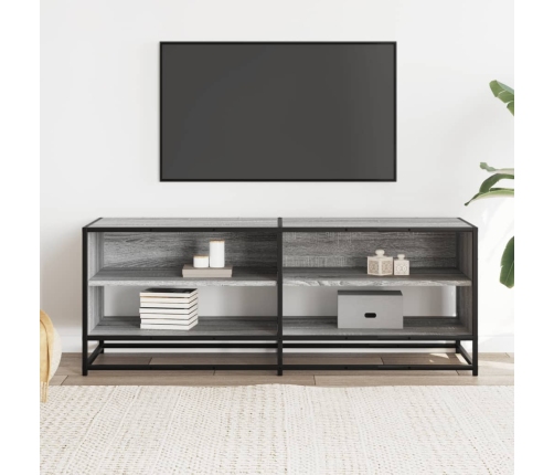 Mueble TV metal y madera ingeniería gris Sonoma 120,5x40x46 cm