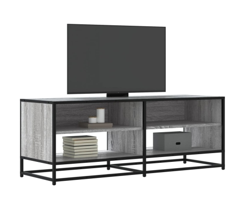 Mueble TV metal y madera ingeniería gris Sonoma 120,5x40x46 cm