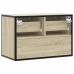 Mueble TV madera ingeniería y metal roble Sonoma 60x31x39,5 cm