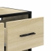 Mueble TV madera ingeniería y metal roble Sonoma 60x31x39,5 cm