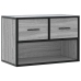 Mueble de TV madera y metal roble ahumado 60x31x39,5 cm