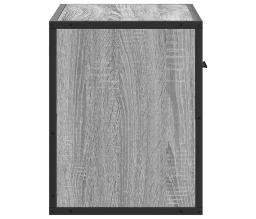 Mueble de TV madera y metal roble ahumado 60x31x39,5 cm