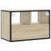 Mueble TV madera ingeniería y metal roble Sonoma 60x31x39,5 cm