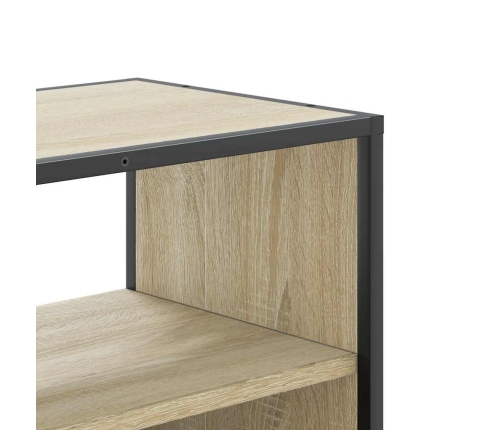 Mueble TV madera ingeniería y metal roble Sonoma 60x31x39,5 cm