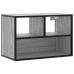 Mueble de TV madera y metal roble ahumado 60x31x39,5 cm