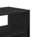 Mueble de TV metal y madera de ingeniería negro 80x31x39,5 cm