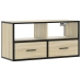 Mueble TV madera ingeniería y metal roble Sonoma 80x31x39,5 cm