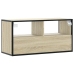 Mueble TV madera ingeniería y metal roble Sonoma 80x31x39,5 cm