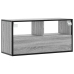 Mueble TV madera ingeniería y metal roble ahumado 80x31x39,5 cm