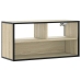 Mueble TV madera ingeniería y metal roble Sonoma 80x31x39,5 cm